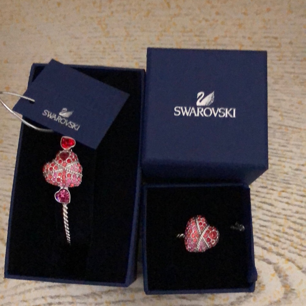 Swarovski ring and bracelet